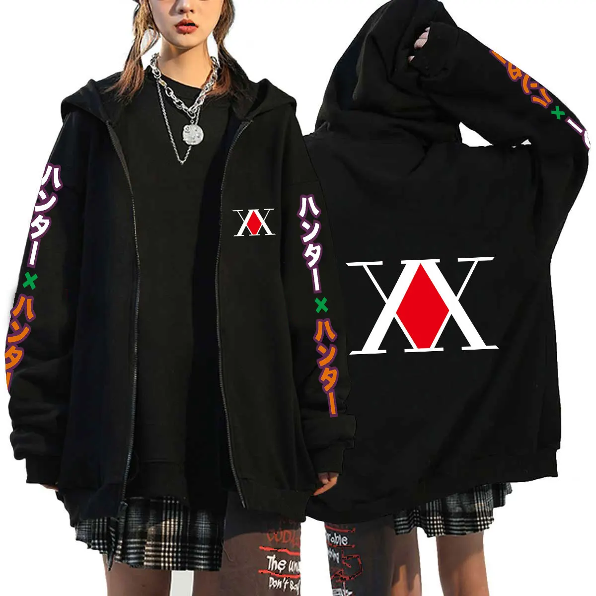 Hot Anime Hunter X Hunter Hoodies Men/women Fashion Hip Hop Harajuku New High Quality killua Zipper Unisex Hoodies and Sweatshir
Hot Anime Hunter X Hunter Hoodies Men/women Fashion Hip Hop Harajuku New High Quality killua Zipper Unisex Hoodies and Sweatshir