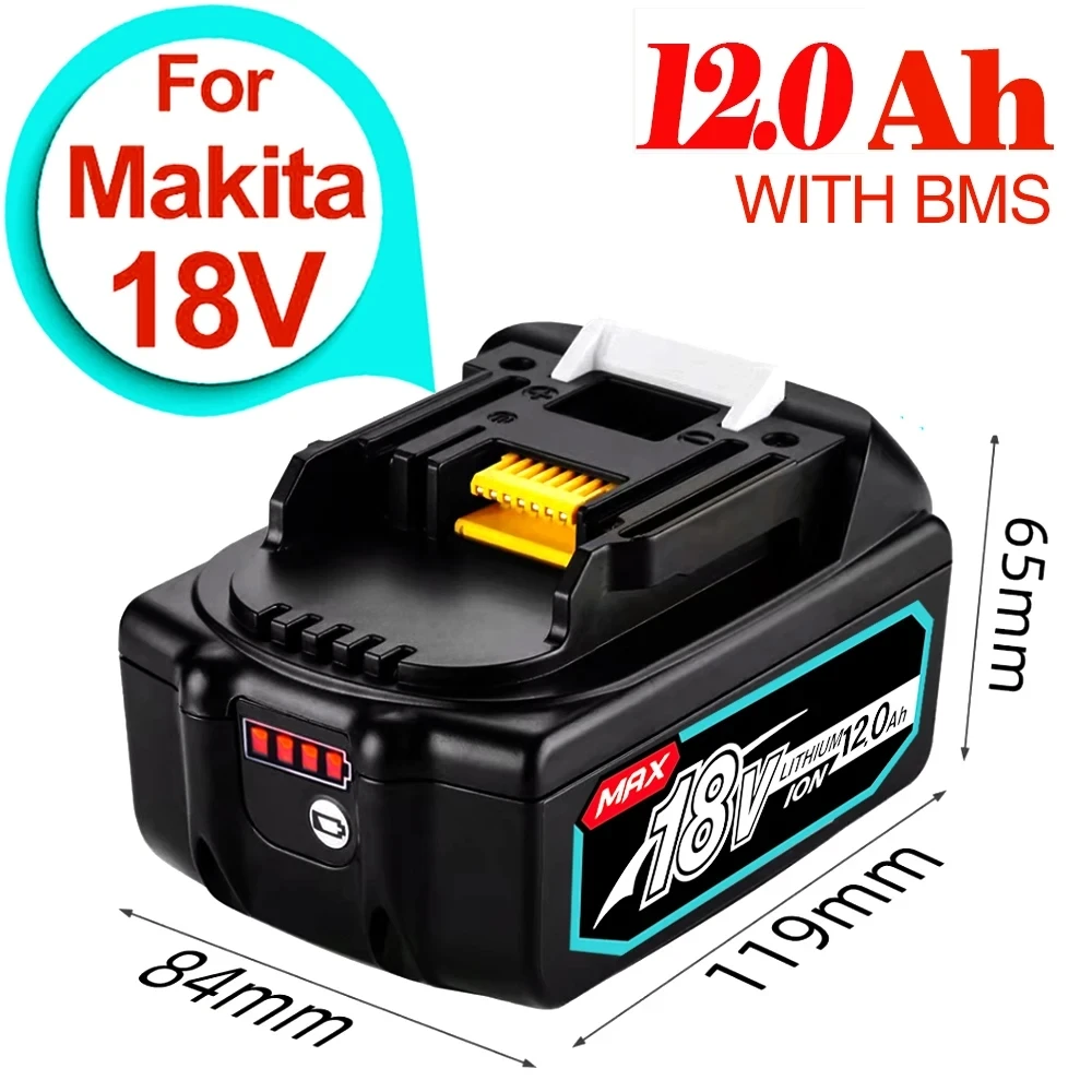 Makita 18V 12.0 8.0Ah Rechargeable Battery For Makita Power Tools with LED Li-ion Replacement LXT BL1860 1850 volt 6000mAh
Makita 18V 12.0 8.0Ah Rechargeable Battery For Makita Power Tools with LED Li-ion Replacement LXT BL1860 1850 volt 6000mAh