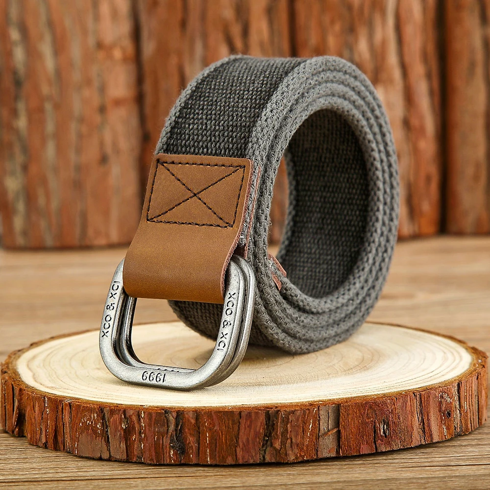 

Men Canvas Belt Web Fabric Casual Belt With Double D-ring Party And Traveling Is The Best Choice For Giving Gifts To Friends