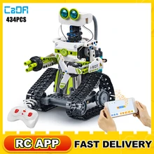 Cada Technical App Rc Robots Model Building Blocks 434pcs Programming Remote Control Robot Car Moc Bricks Toys For Children Gift
Cada Technical App Rc Robots Model Building Blocks 434pcs Programming Remote Control Robot Car Moc Bricks Toys For Children Gift