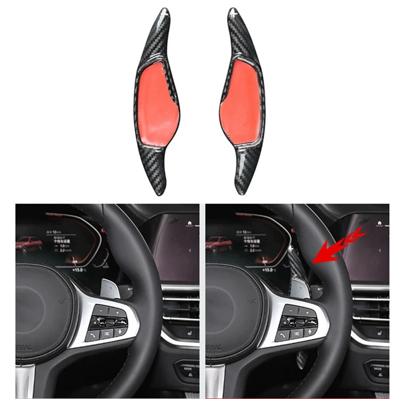 

1 Pair Shift Paddle Steering Wheel Paddle Fit For Toyota Supra 2019 2020 2021 2022 Black Carbon Fiber