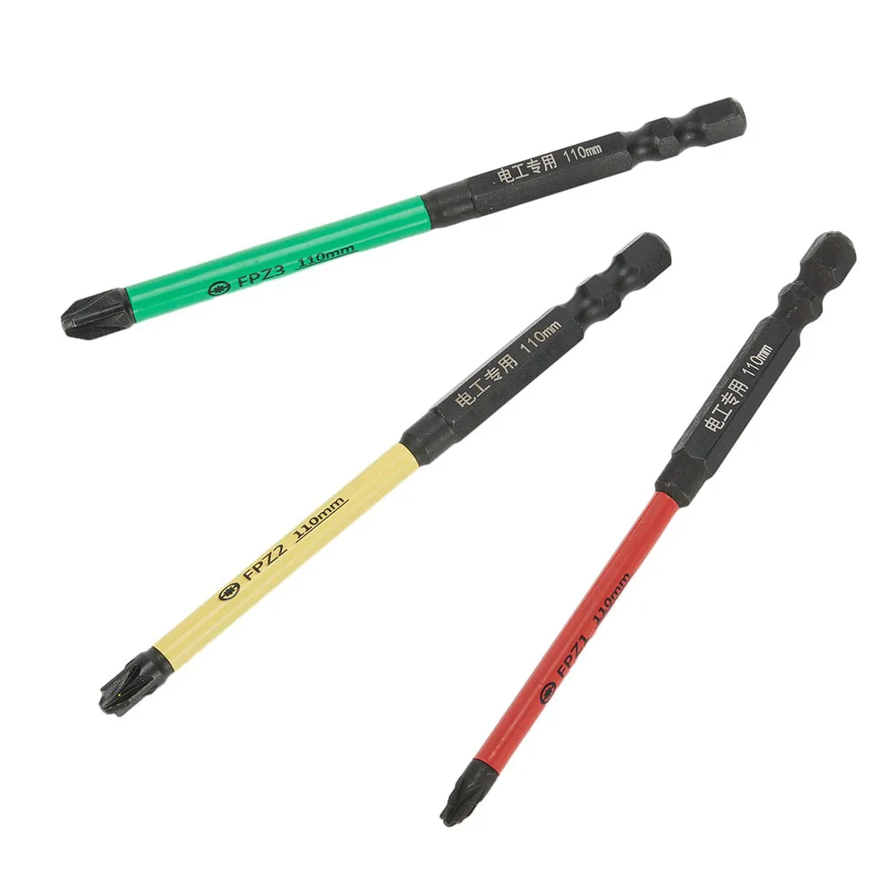 3pcs 110mm Magnetic Screwdriver Bit Special Slotted Cross Screwdriver Bits For Electrician FPZ1-3 Screw Driver Bit Hand Tools
3pcs 110mm Magnetic Screwdriver Bit Special Slotted Cross Screwdriver Bits For Electrician FPZ1-3 Screw Driver Bit Hand Tools