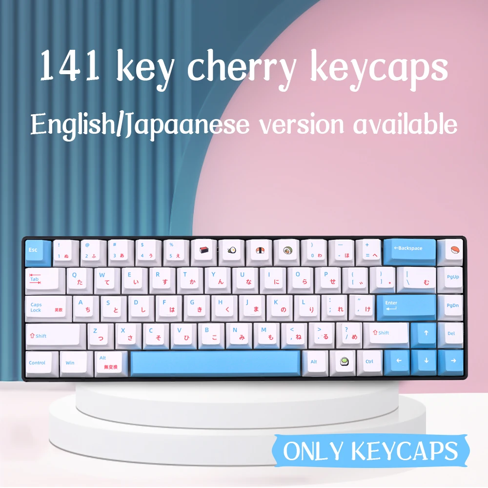 

Японские колпачки для суши, колпачки для клавиш Cherry Profile Dye Sub PBT для механической клавиатуры GMK Cherry MX Switch 61/64/68/87/96/980/104/108