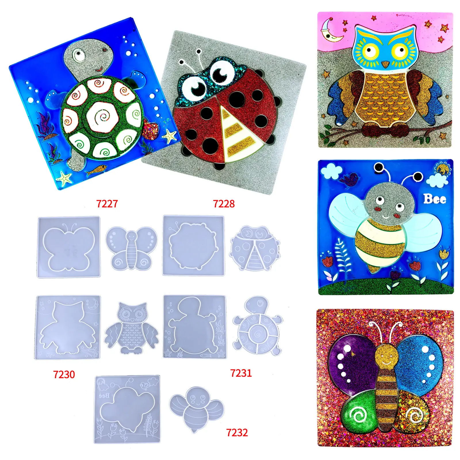 Kids Puzzle Silicone Mold DIY Creative Owl Turtle Bee Puzzle Mold Handmade Casting Cute Animals Silicone Molds For Resin Jewelry
Kids Puzzle Silicone Mold DIY Creative Owl Turtle Bee Puzzle Mold Handmade Casting Cute Animals Silicone Molds For Resin Jewelry