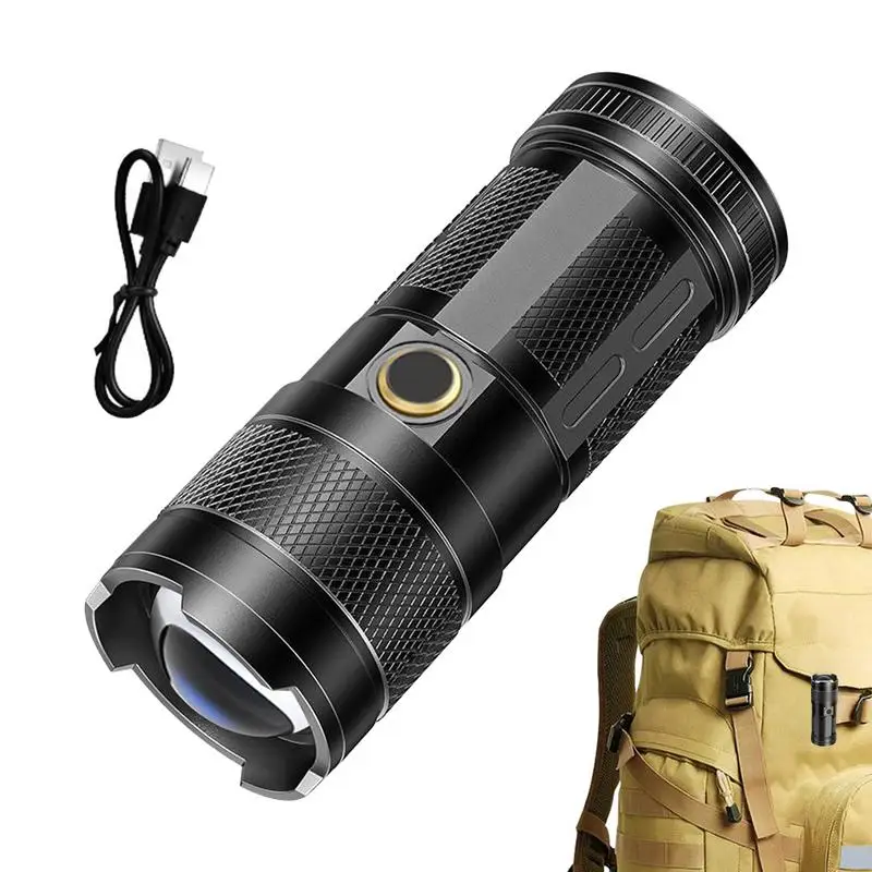 

LED Flashlights High Lumens Three-Eyed Design Handheld LED Torch Waterproof Compact Drop Resistant Adjustable Brightness Mini