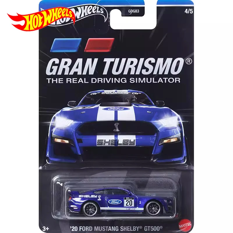 

Original Hot Wheels Car Gran Turismo 20 Ford Mustang Shelby GT500 Toys for Boys 1/64 Diecast Alloy Vehicle Model Collection Gift