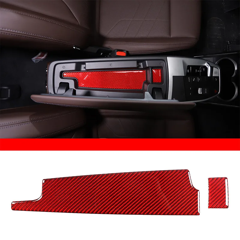 

For BMW X1 IX1 U10 U11 2023-2024 Car Armrest Box Storage Slot Mat Decoration Sticker Soft Carbon Fiber Interior Accessories