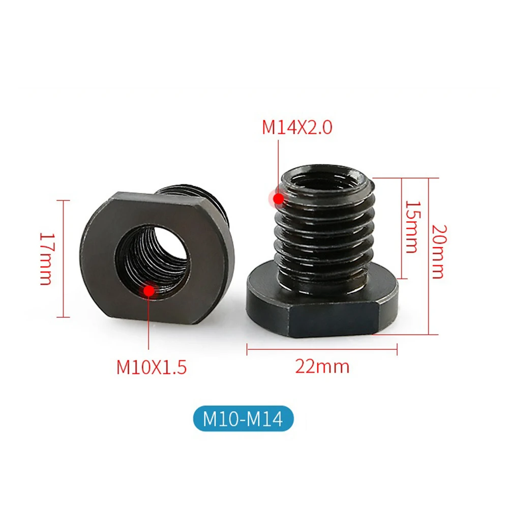 Adapter Black Steel 2pcs M10 to M14/M16 Thread Converter Connector Adapter for Angle Grinder Accessories and Tools
Adapter Black Steel 2pcs M10 to M14/M16 Thread Converter Connector Adapter for Angle Grinder Accessories and Tools