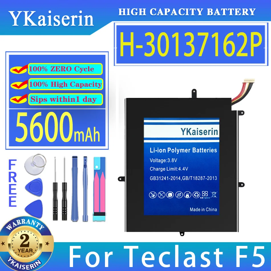 

YKaiserin 5600mAh Replacement Battery H-30137162P H30137162P For Teclast F5 NV-2778130-2S JUMPER Ezbook X1 2666144 Batteries