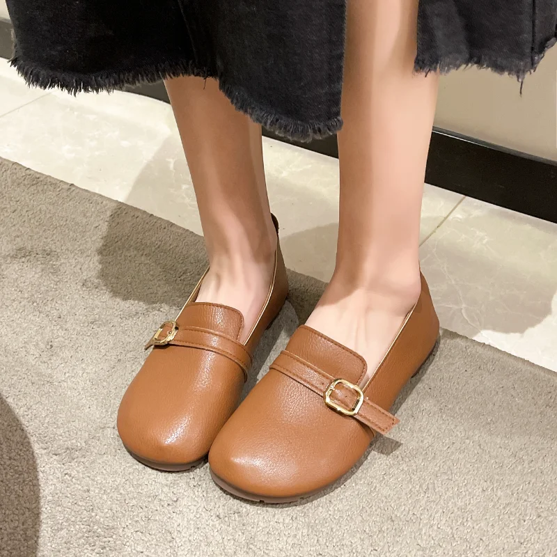 2023 Summer New Round Head Fashion Leather Clasp Decoration Simple Outwear Sexy Women Flat Shoes Women's Single Shoes
2023 Summer New Round Head Fashion Leather Clasp Decoration Simple Outwear Sexy Women Flat Shoes Women's Single Shoes