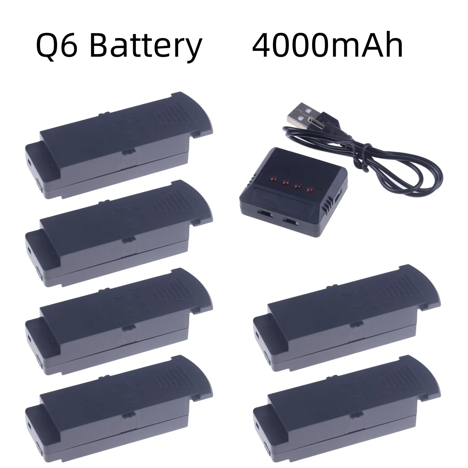 

Q6 S6 G6 T6 K5 Drones Battery 3.7V 4000mAh for G6 S6 8K RC Quadcopter Spare Parts For G6 Pro Rechargeable Lipo Battery