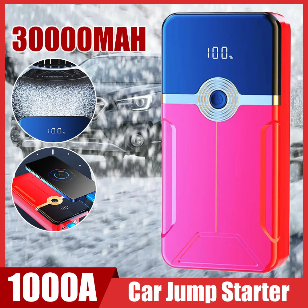 1000A Car Battery Jump Starter Power Bank 30000mAh Portable USB Fast Charger with LED Lamp 12V Emergency Booster Car Accessories
1000A Car Battery Jump Starter Power Bank 30000mAh Portable USB Fast Charger with LED Lamp 12V Emergency Booster Car Accessories