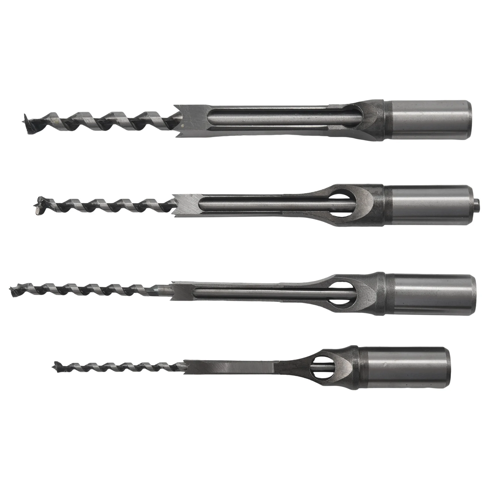 4Pcs Woodworking Square Hole Drill Bits Wood Mortising Chisel Set Mortise Chisel Bit Kits Woodworking Hole Saw Sets with Twist
4Pcs Woodworking Square Hole Drill Bits Wood Mortising Chisel Set Mortise Chisel Bit Kits Woodworking Hole Saw Sets with Twist