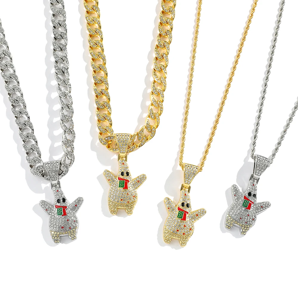 Patrick Star Spits Out Money Pendant Necklace Anime SpongeBob SquarePants Crystal Inlay Neck Chain Attract Wealth Lucky Jewelry
Patrick Star Spits Out Money Pendant Necklace Anime SpongeBob SquarePants Crystal Inlay Neck Chain Attract Wealth Lucky Jewelry