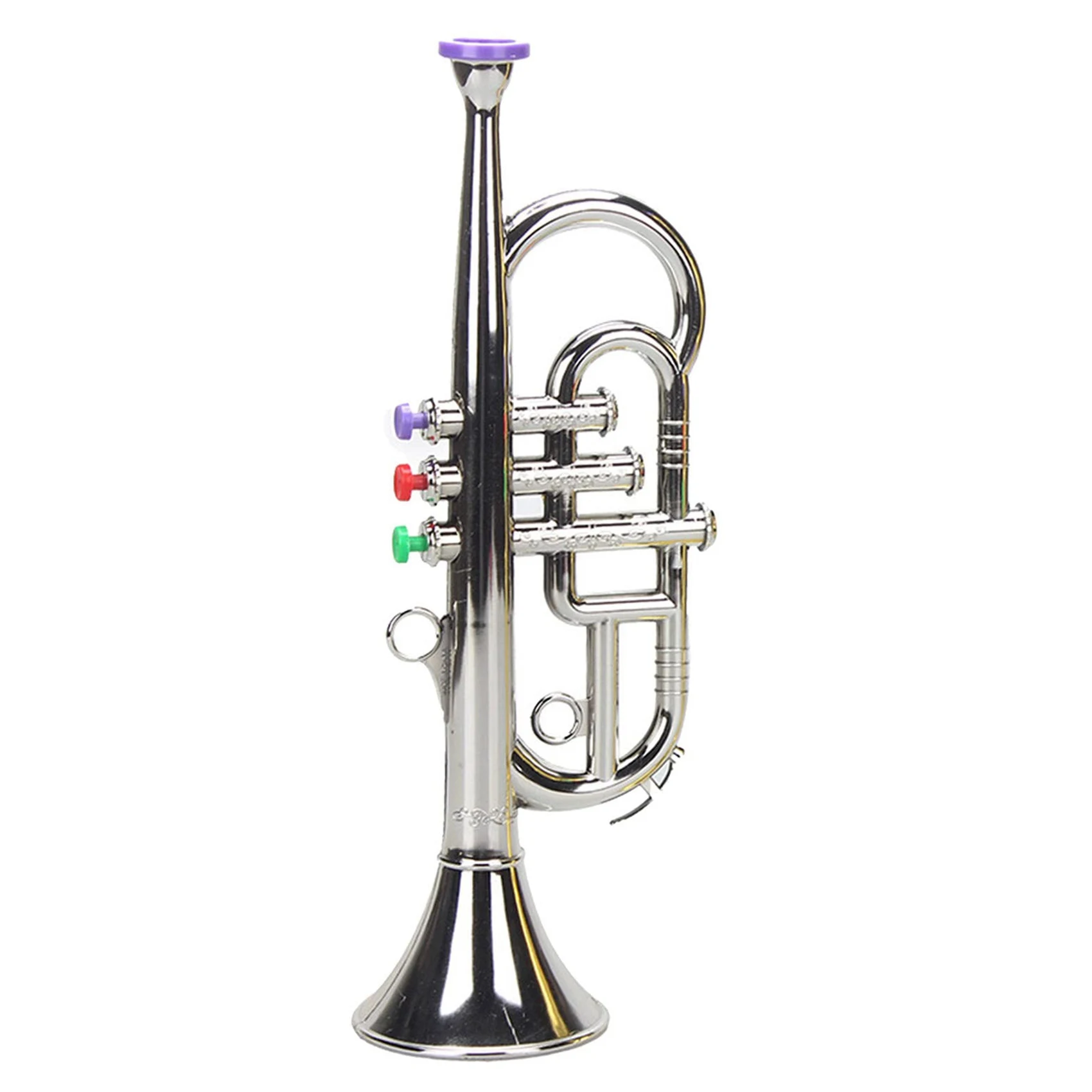 Trumpet 3 Tones 3 Colored Keys Simulation Play Mini Musical Wind Instruments for Children Birthday Party Toy Silver
Trumpet 3 Tones 3 Colored Keys Simulation Play Mini Musical Wind Instruments for Children Birthday Party Toy Silver