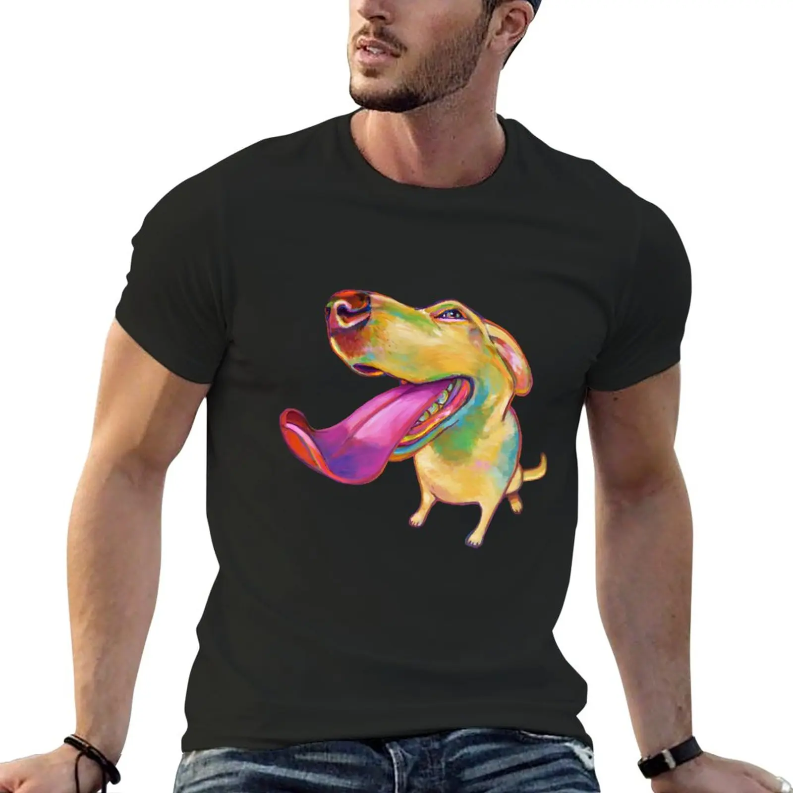 Colorful Blond Labrador by Robert Phelps T-Shirt summer top sports fans plus size tops Men's cotton t-shirt
Colorful Blond Labrador by Robert Phelps T-Shirt summer top sports fans plus size tops Men's cotton t-shirt