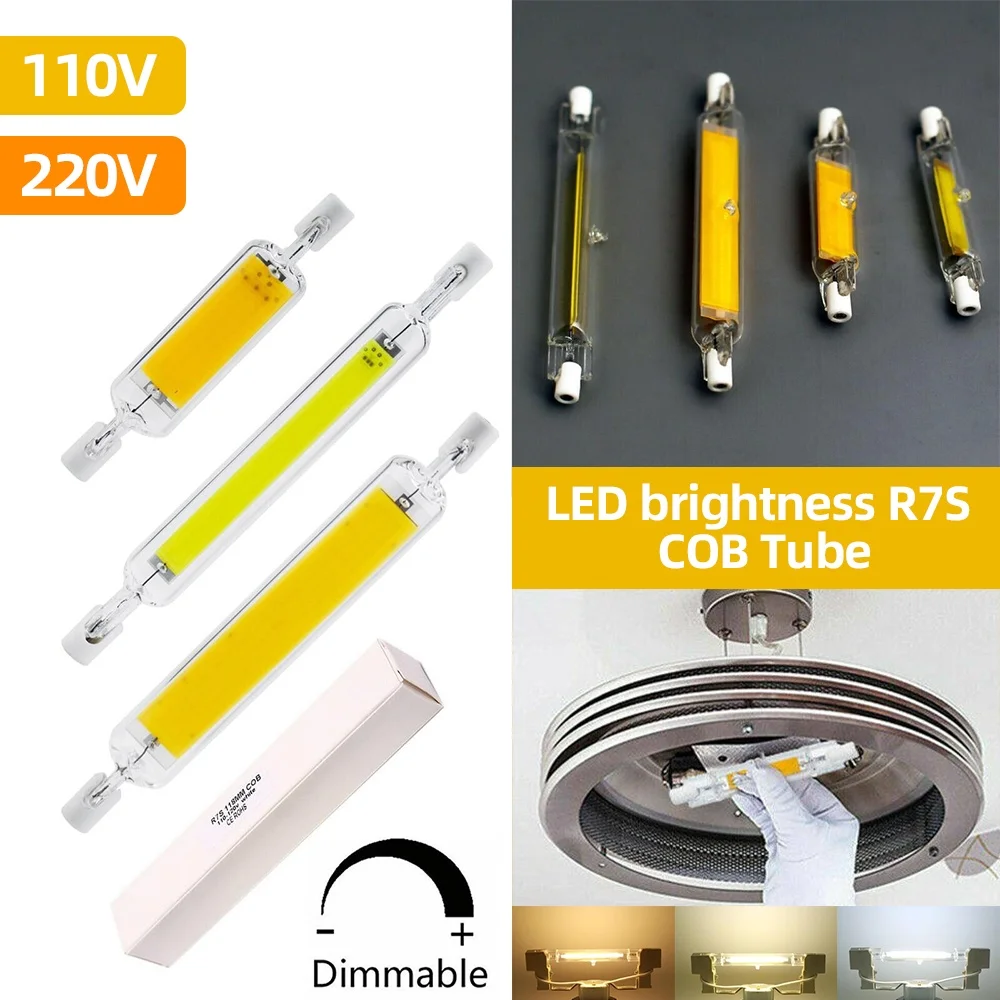 LED R7S 78mm 15W 20W High Powerful Spotlight 118mm Glass Tube COB Bulb Replace Halogen Lamp 110V 220V
LED R7S 78mm 15W 20W High Powerful Spotlight 118mm Glass Tube COB Bulb Replace Halogen Lamp 110V 220V