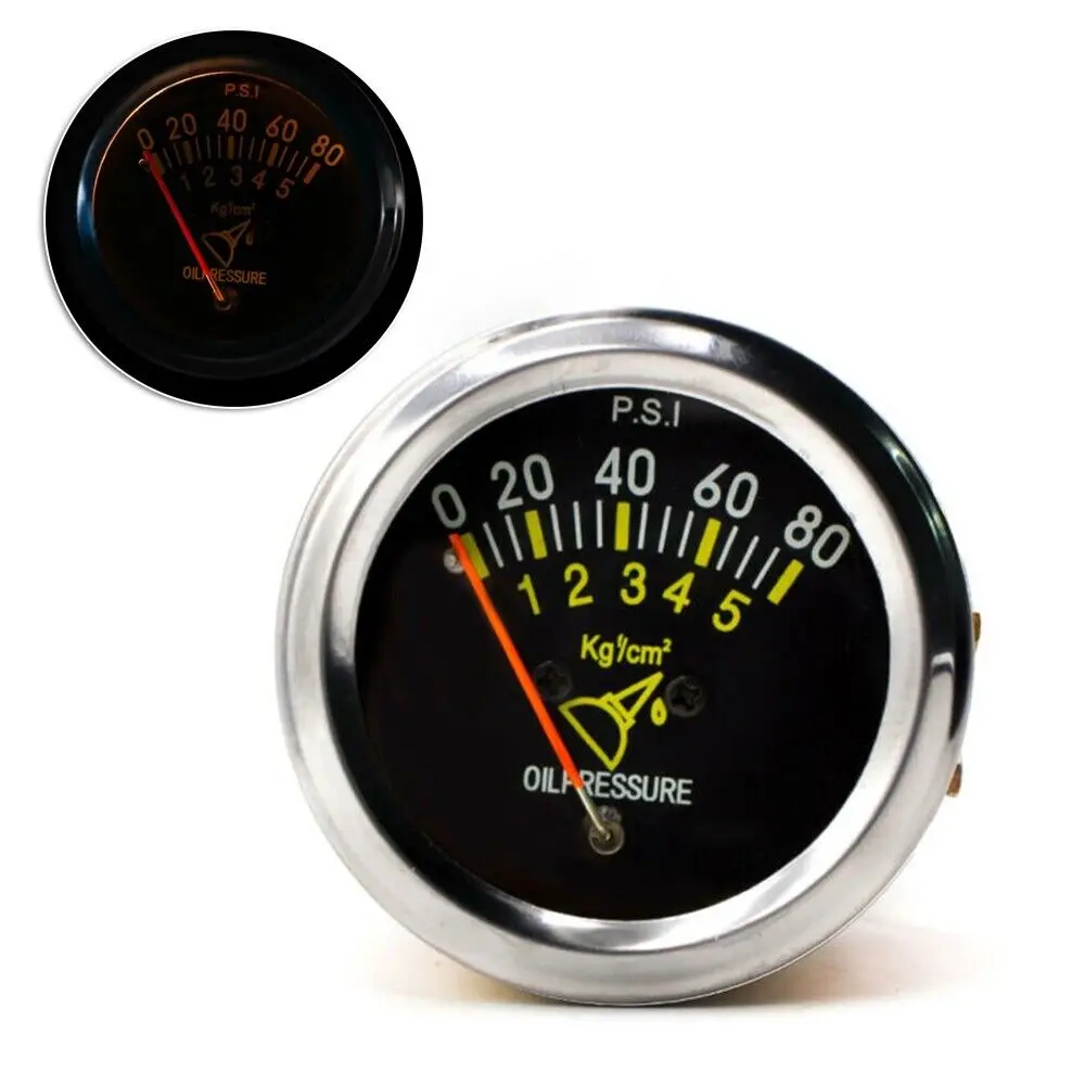 2" 52mm Car Oil Pressure Gauge 0~80 PSI Meter Mechanical Automobile Sensor Metric Table 12V DC Universal Vehicles Trucks
2" 52mm Car Oil Pressure Gauge 0~80 PSI Meter Mechanical Automobile Sensor Metric Table 12V DC Universal Vehicles Trucks