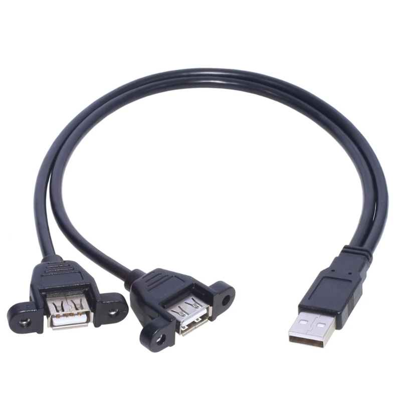 

USB A Male to Dual USB Female Cable Adapter Type A 2.0 Splitter Cord Converter