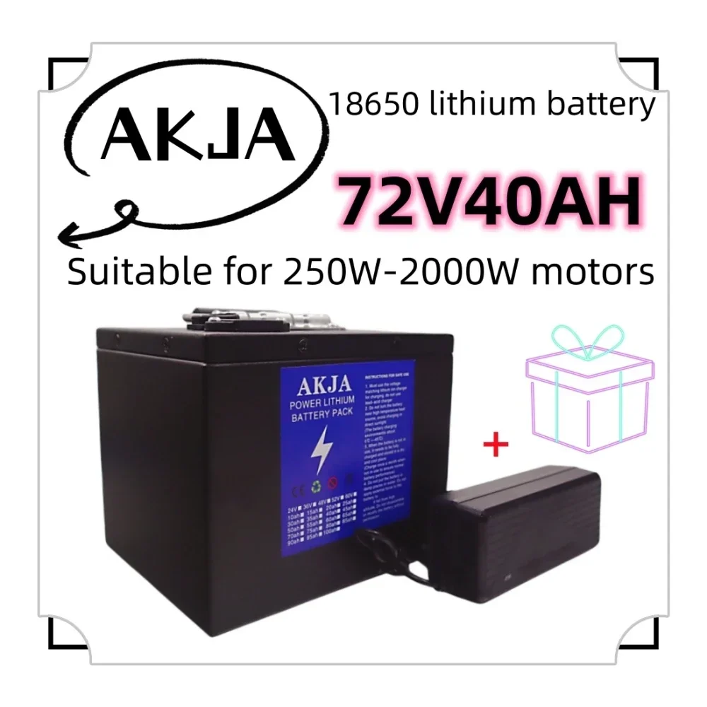Air fast transportation New Full Capacity Power 18650 Lithium Battery 72V20ah-40ah Lithium Battery Pack Suitable for 250-2000W
Air fast transportation New Full Capacity Power 18650 Lithium Battery 72V20ah-40ah Lithium Battery Pack Suitable for 250-2000W