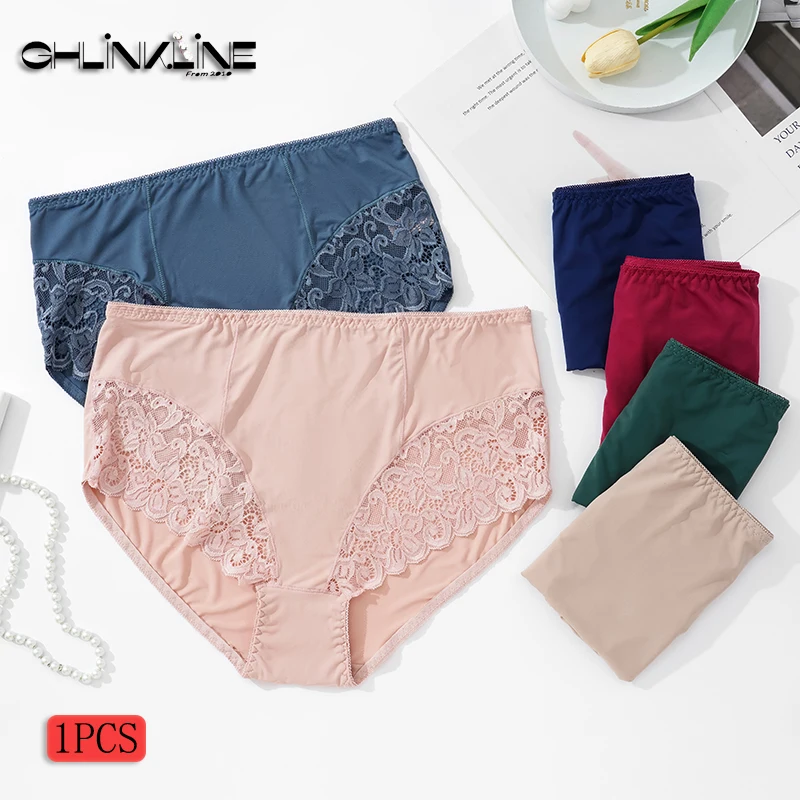 Panties Plus Size Women Elastic Mid Waist Panties Solid Color Ladies Sexy Lingerie Floral Lace Underwear Soft Breathable Briefs
Panties Plus Size Women Elastic Mid Waist Panties Solid Color Ladies Sexy Lingerie Floral Lace Underwear Soft Breathable Briefs