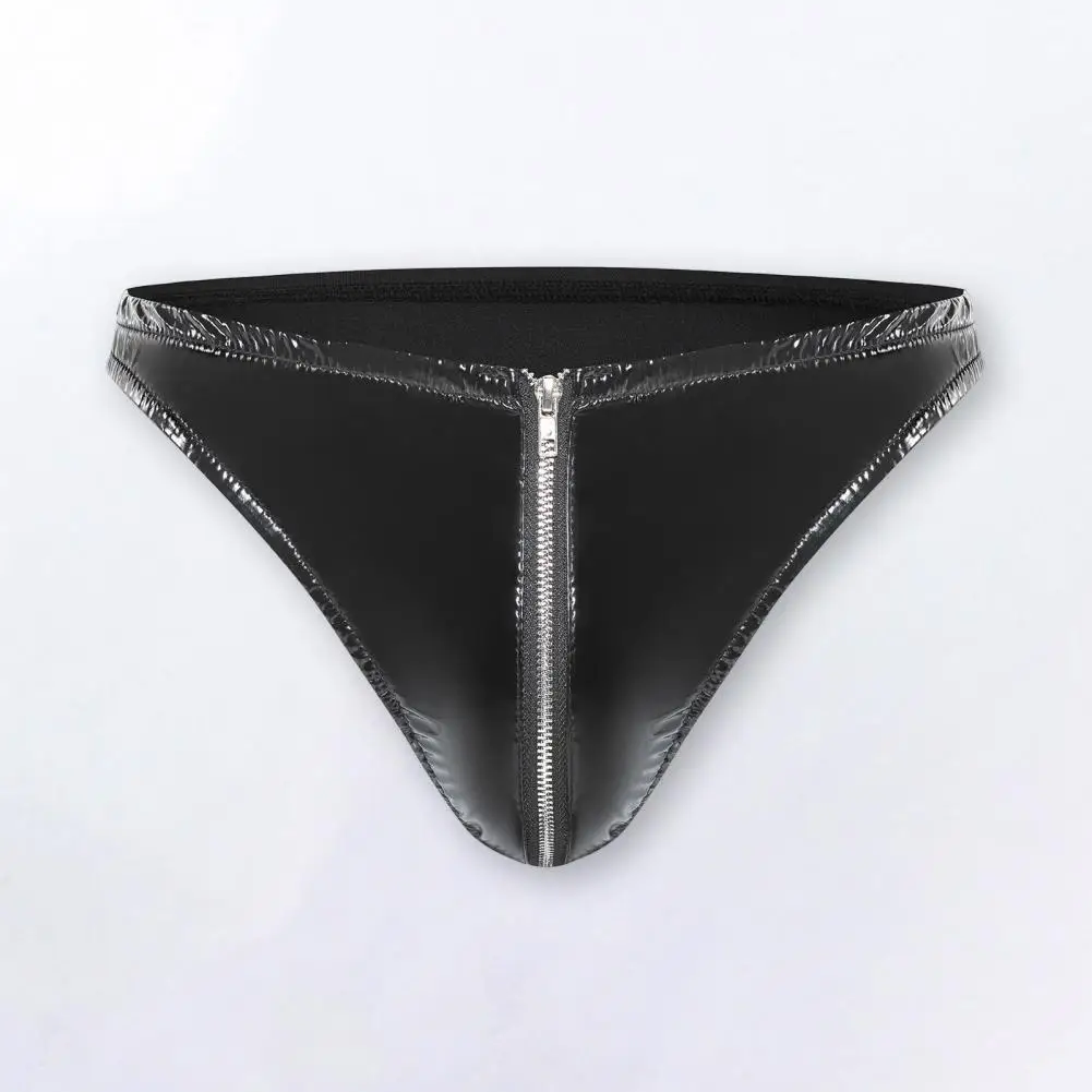 Men Briefs Men's Sexy Zipper Crotch Briefs Mirror Surface Solid Color Underpants Latex Gay Underwear G-string Thongs Breathable
Men Briefs Men's Sexy Zipper Crotch Briefs Mirror Surface Solid Color Underpants Latex Gay Underwear G-string Thongs Breathable