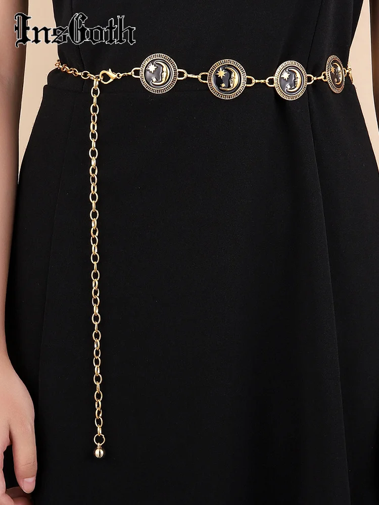 InsGoth Punk Y2K Moon Star Vintage Gold Chain Belt Goth Pattern Designer Women Clothes Waist Belt Elegant Prom Dropshipping Belt
InsGoth Punk Y2K Moon Star Vintage Gold Chain Belt Goth Pattern Designer Women Clothes Waist Belt Elegant Prom Dropshipping Belt