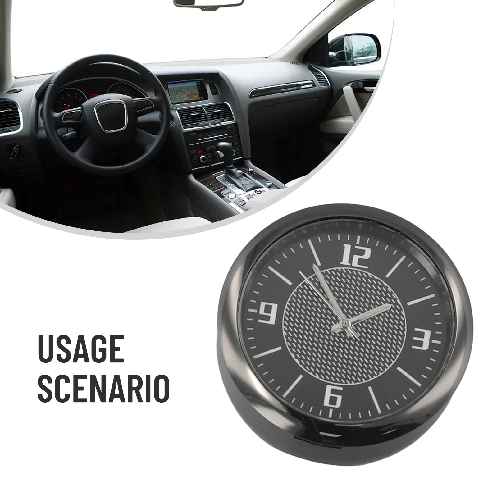 

Gauges Car Clock Accessories Parts Replacements Home Office Stick-On Time Quartz Zinc Alloy Air Vent Analog Watch