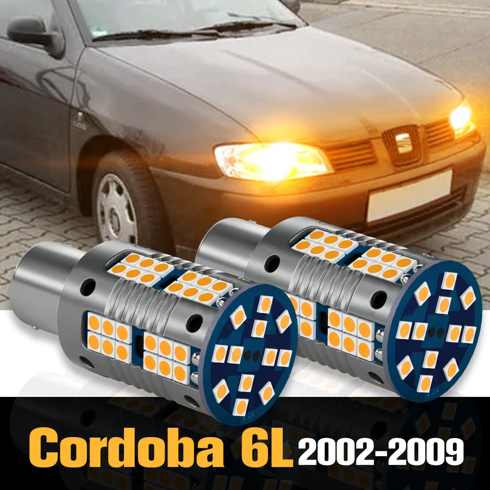 

2pcs Canbus LED Turn Signal Light Lamp Accessories For Seat Cordoba 6L 2002-2009 2003 2004 2005 2006 2007 2008