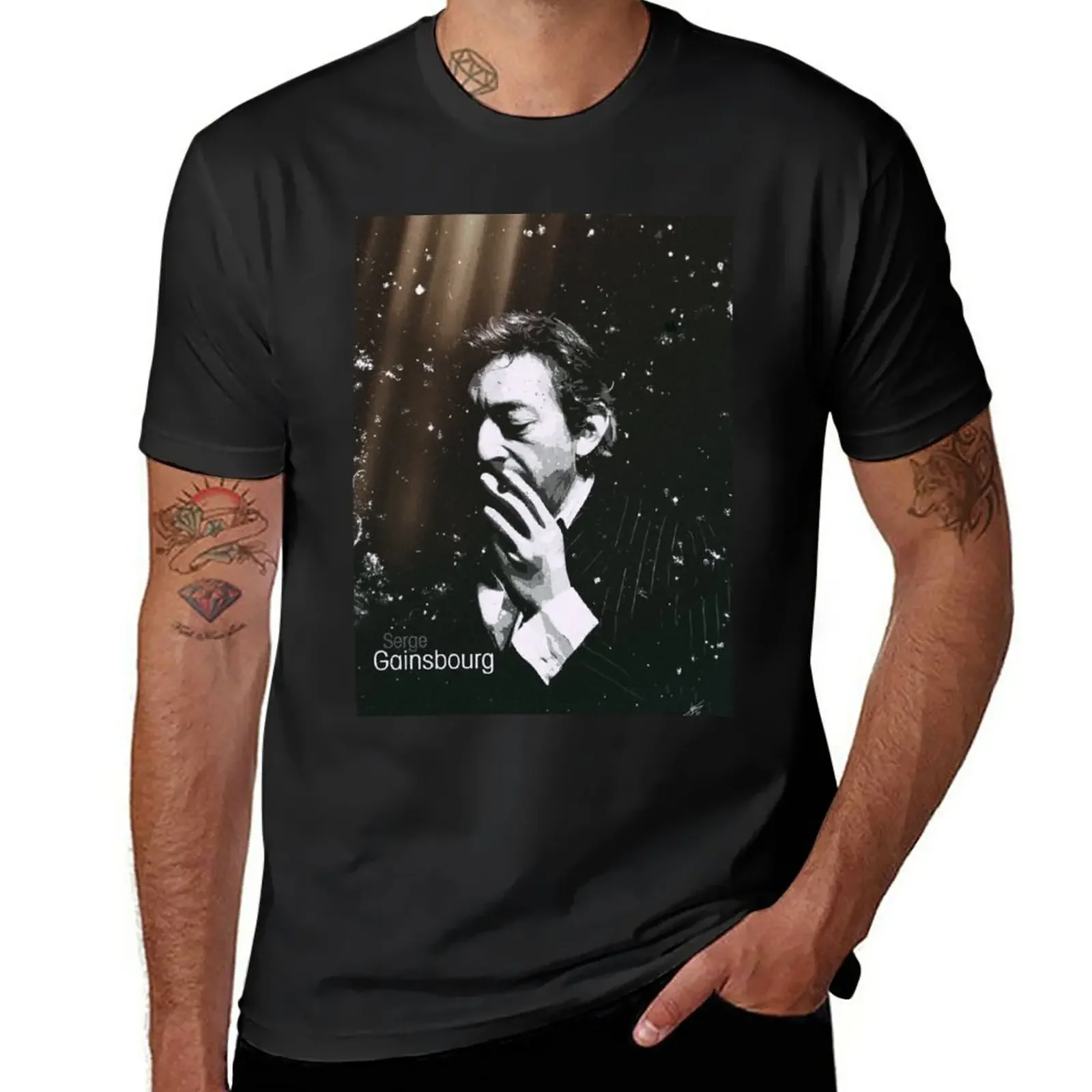 Serge Gainsbourg artist portrait T-Shirt hippie clothes plain new edition men workout shirt
Serge Gainsbourg artist portrait T-Shirt hippie clothes plain new edition men workout shirt
