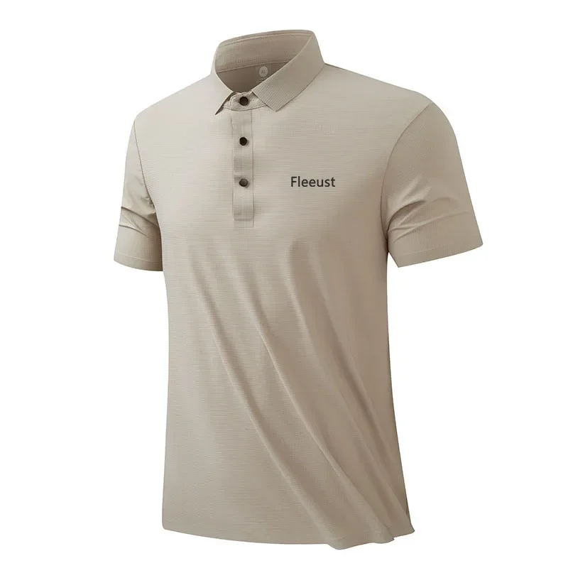 

Футболка мужская с отложным воротником, короткий рукав, быстросохнущая воздухопроницаемая износостойкая рубашка для гольфа, американский бренд, на лето