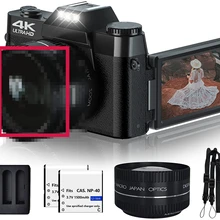 Digital Camera 4K 48MP WIKICO 16X Digital Zoom Vlogging Camera for Photography with WiFi, 3.0" IPS 180°Flip Screen with Lens Digital Camera 4K 48MP WIKICO 16X Digital Zoom Vlogging Camera for Photography with WiFi, 3.0" IPS 180°Flip Screen with Lens