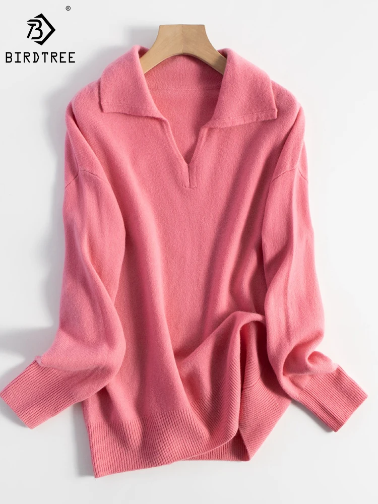 Birdtree 100% Wool Pullover French Lapels Long Sleeves Comfortable Soft Minimalist Commute Knit Sweater Fall Winter T30814QD
Birdtree 100% Wool Pullover French Lapels Long Sleeves Comfortable Soft Minimalist Commute Knit Sweater Fall Winter T30814QD