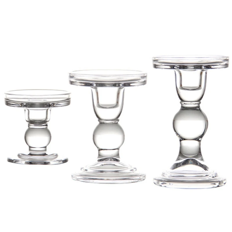 High Clear Glass Candle Holder Multiple Size Choices Pillar Taper Candle Holders Wedding Centerpieces Candlestick
High Clear Glass Candle Holder Multiple Size Choices Pillar Taper Candle Holders Wedding Centerpieces Candlestick