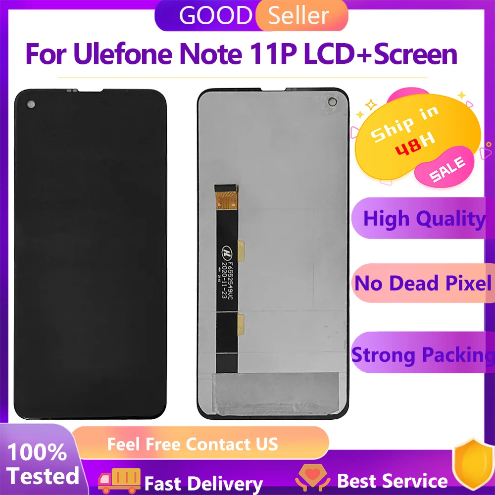6,55 "Оригинальный ЖК-дисплей для Ulefone Note 11P + сенсорный экран в сборе, замена для Ulefone Note11P, полный ЖК-экран Repa
6,55 "Оригинальный ЖК-дисплей для Ulefone Note 11P + сенсорный экран в сборе, замена для Ulefone Note11P, полный ЖК-экран Repa