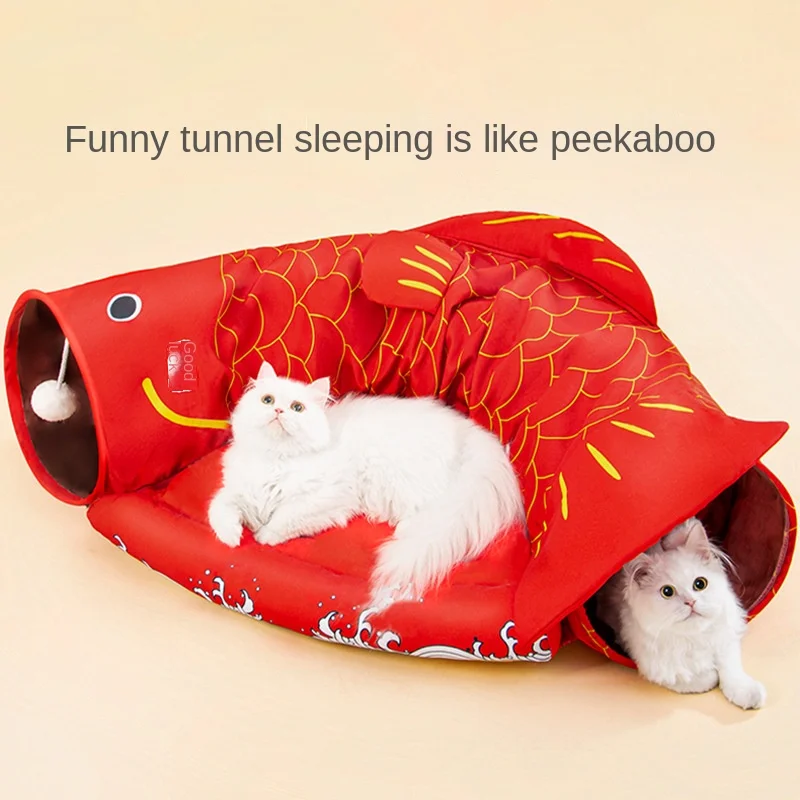 New Cat Tunnel, Ground Rolling, Chinchilla Toy, Koi Cat Scratch Board, Folding Channel, Semi Enclosed Cat Nest
New Cat Tunnel, Ground Rolling, Chinchilla Toy, Koi Cat Scratch Board, Folding Channel, Semi Enclosed Cat Nest