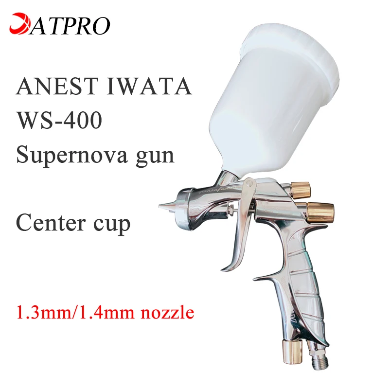 

ANEST IWATA WS-400 Supernova Spray Gun 1.3mm/1.4mm Nozzle Center Cup Automotive Paint Spray Gun High Atomization Paint Gun