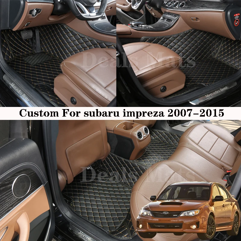 

Car Floor Mats For Subaru Impreza 2007-2015 Leather For All Seasons Waterproof Rugs Custom Carpet Accessories