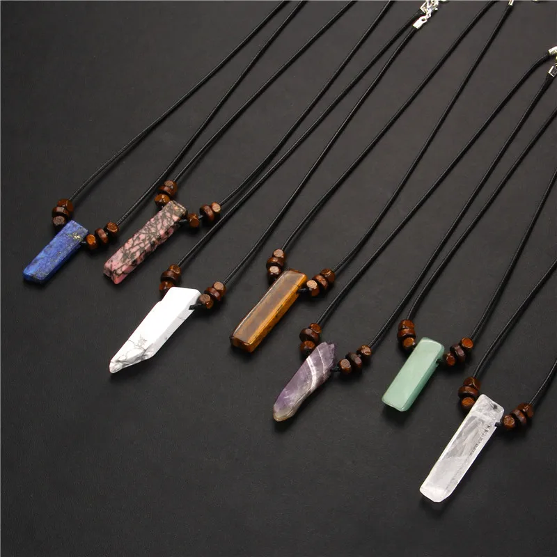 Natural Stone Pendant Necklace Lapis Lazuli Tiger's Eye White Crystal Stone Chakra Pendant Necklace for Women Men Gifts
Natural Stone Pendant Necklace Lapis Lazuli Tiger's Eye White Crystal Stone Chakra Pendant Necklace for Women Men Gifts