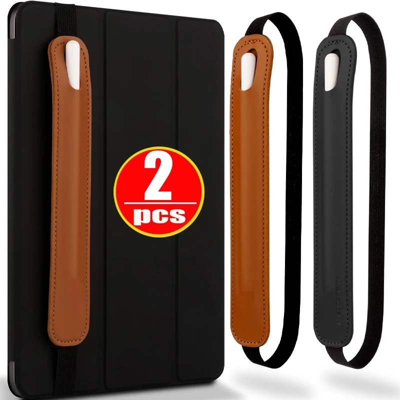 

PU Leather Elastic Band Stylus Pen Sleeve Pouch for Apple Pencil Case Anti-Lost Attached Protector Bag for IPad IPencil 1 2