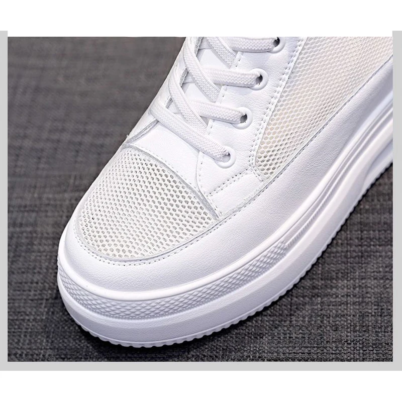 New Summer Shoes Women Flats Breathable Mesh Brand Ladies Flat Platform Height Increasing 8cm Pure White Shoes YX48351 4 Sad7d6a83f3144aa79bde47541536435bp