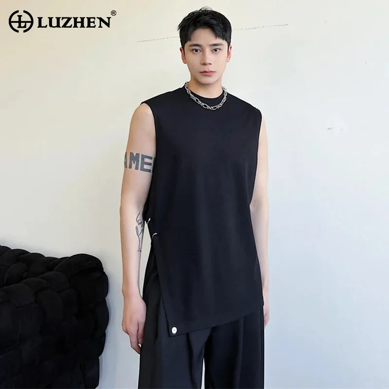 LUZHEN корейский элегантный раздельный дизайн жилет без рукавов 2024 летние однотонные модные красивые майки с металлической пряжкой LZ1582
LUZHEN корейский элегантный раздельный дизайн жилет без рукавов 2024 летние однотонные модные красивые майки с металлической пряжкой LZ1582