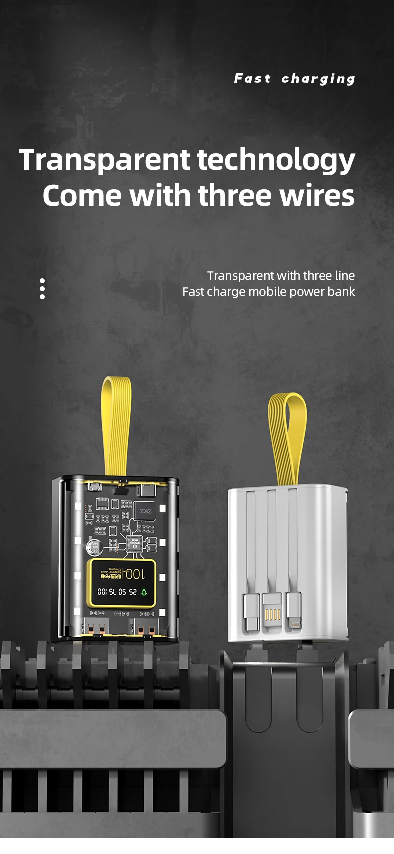 New Trend Product Punk Transparent Hang Power Station with Type-C Lighting USB Cable 10W LED 20000mAh Power Banks 1 Mallzona Sad7f7ae164ba4b60aa7e9bdf6c70abc6Z New Trend Product Punk Transparent Hang Power Station with Type-C Lighting USB Cable 10W LED 20000mAh Power Banks Mallzona