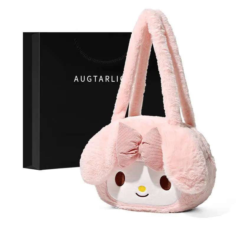 Super Cute Sanrio Kuromi Women Plush Bag Kawaii Melody Cinnamoroll Cartoon Shoulder Bag Fashion Student Large Capacity Handbag
Super Cute Sanrio Kuromi Women Plush Bag Kawaii Melody Cinnamoroll Cartoon Shoulder Bag Fashion Student Large Capacity Handbag