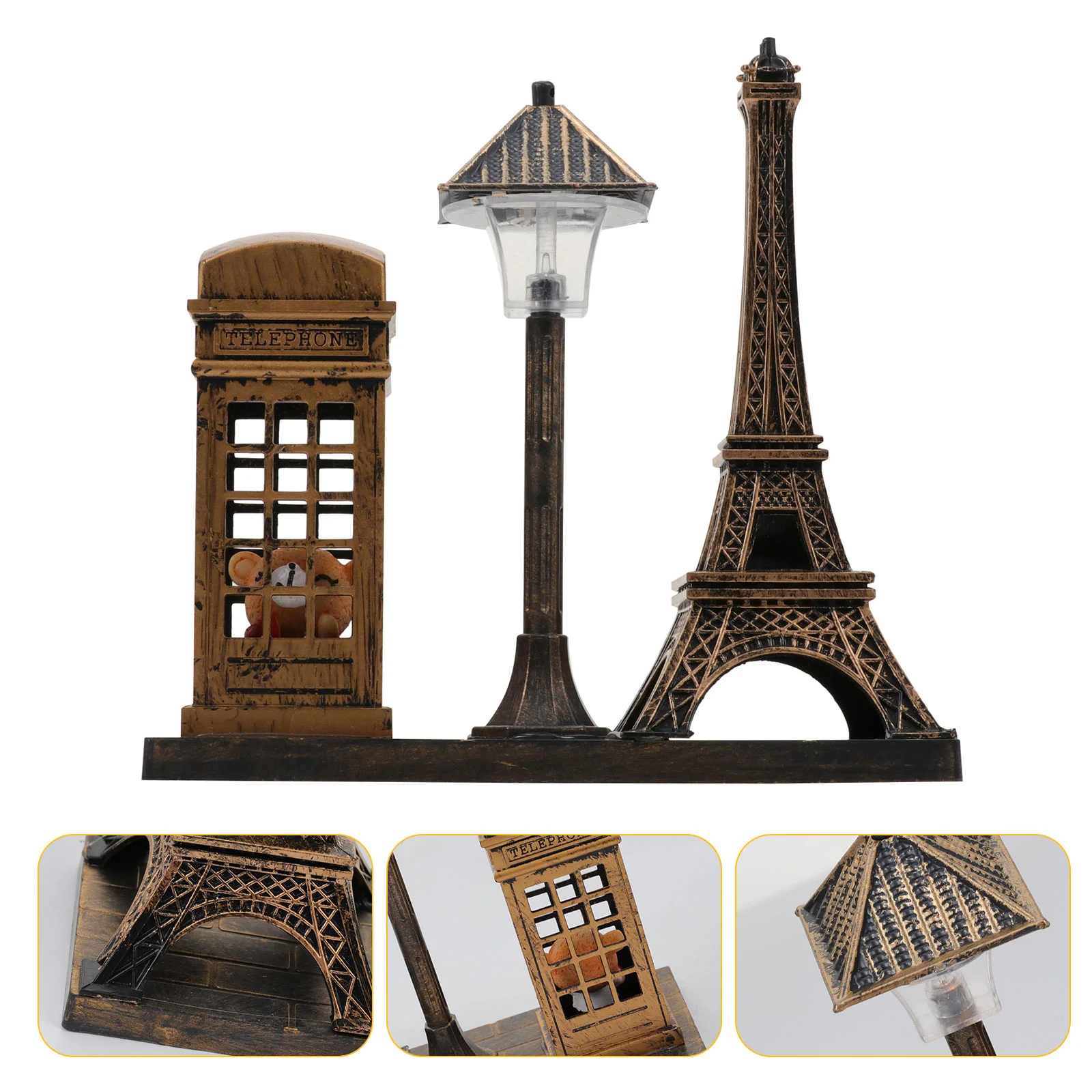 

Tower Eiffel Light Lamp Night Paris Statue Desktop Street Lights Decor Desk Ornament Art Mini Lamps Table Nightlight Decorative