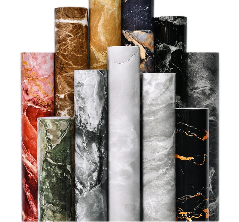 Waterproof Marble Vinyl Film Self Adhesive Wallpaper for Bathroom Kitchen Cupboard Countertops Contact Paper Home Decor Stickers Waterproof Marble Vinyl Film Self Adhesive Wallpaper for Bathroom Kitchen Cupboard Countertops Contact Paper Home Decor Stickers