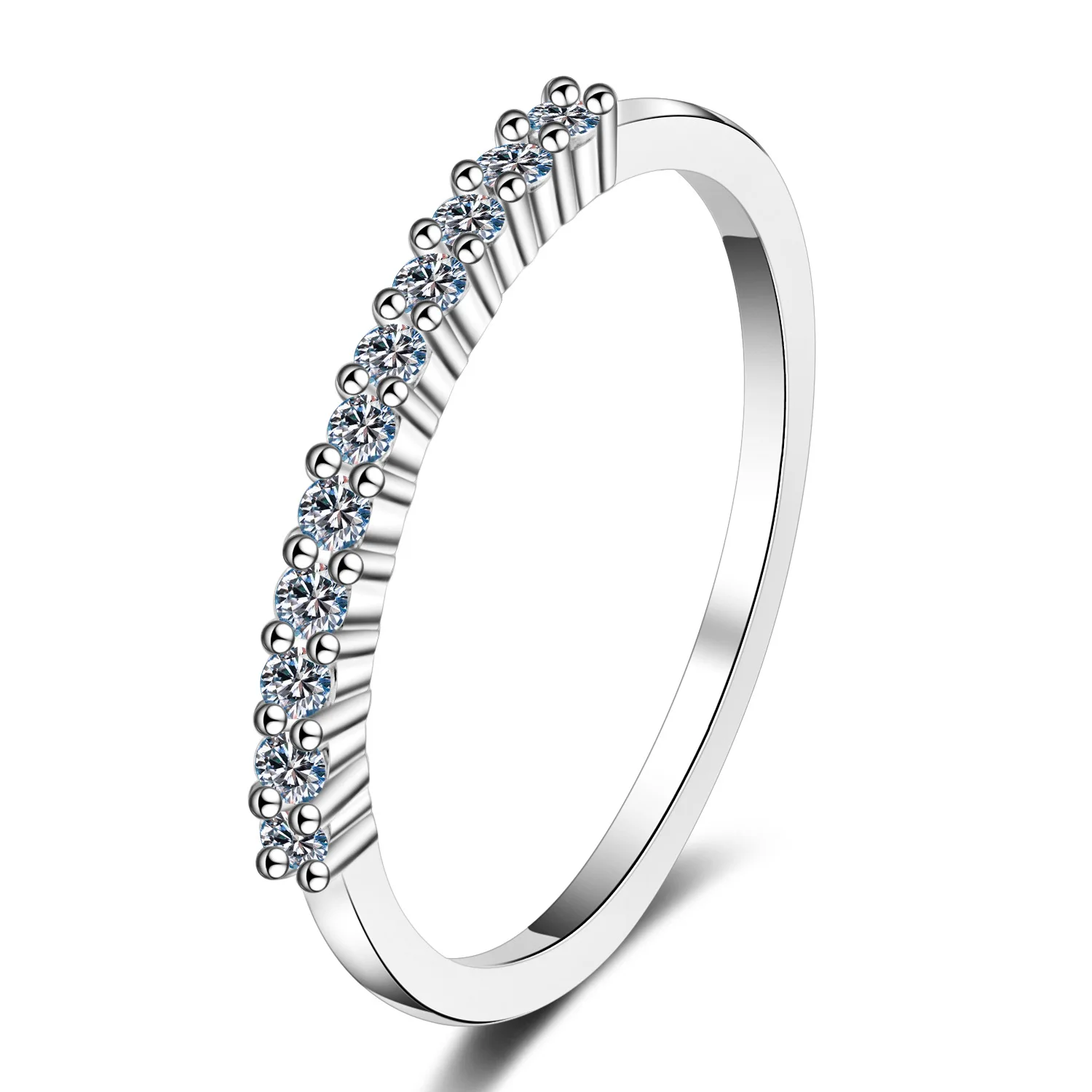 100% Natural 0.16ct Moissanite Gemstones Ring for Women Solid 925 Sterling Silver Wedding Band Ring Gifts Fine Jewelry
100% Natural 0.16ct Moissanite Gemstones Ring for Women Solid 925 Sterling Silver Wedding Band Ring Gifts Fine Jewelry