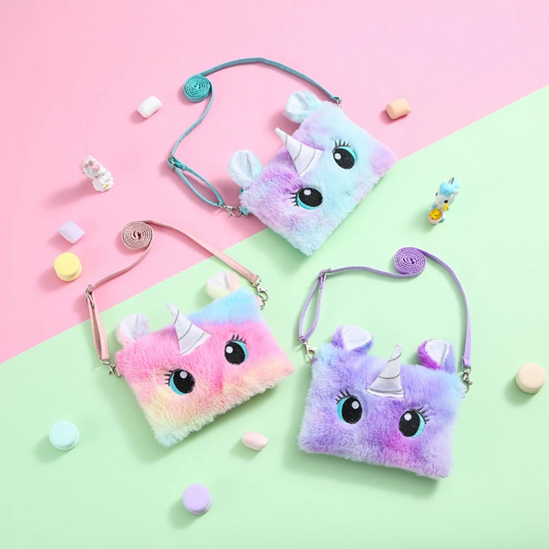 

New Children Girls Shoulder Bag Cute Unicorn Animals Messenger Bag Kids Keys Valentine's Day exquisite gifts for friends