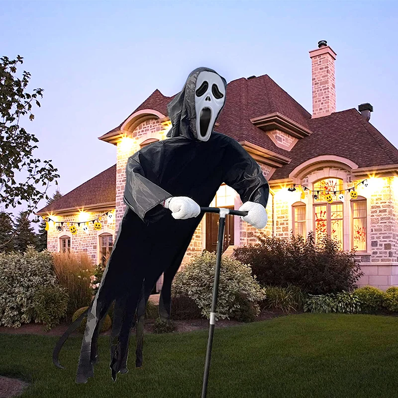 Halloween Garden Ghostface Scarecrow Decor Outside Hanging Scary Ghost Scarecrow Decorations Creative Courtyard Bird Repeller
Halloween Garden Ghostface Scarecrow Decor Outside Hanging Scary Ghost Scarecrow Decorations Creative Courtyard Bird Repeller