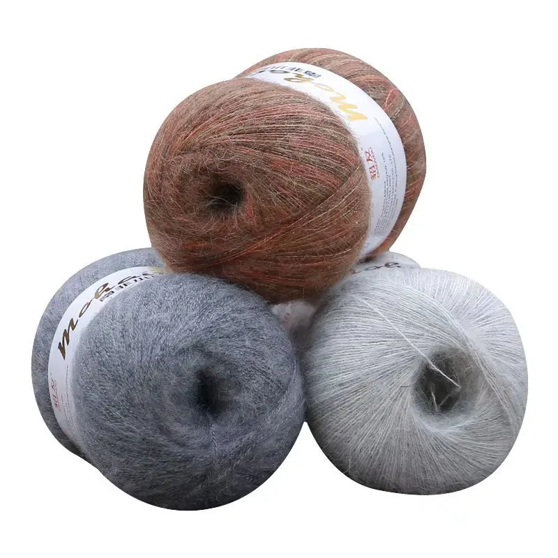 

10balls*50g/ball=500g Plush Alpaca Mohair Wool Yarn for Knitting Sweater Scarf Puffy Soft Warm Lanas Chunky Yarns Free Shipping
